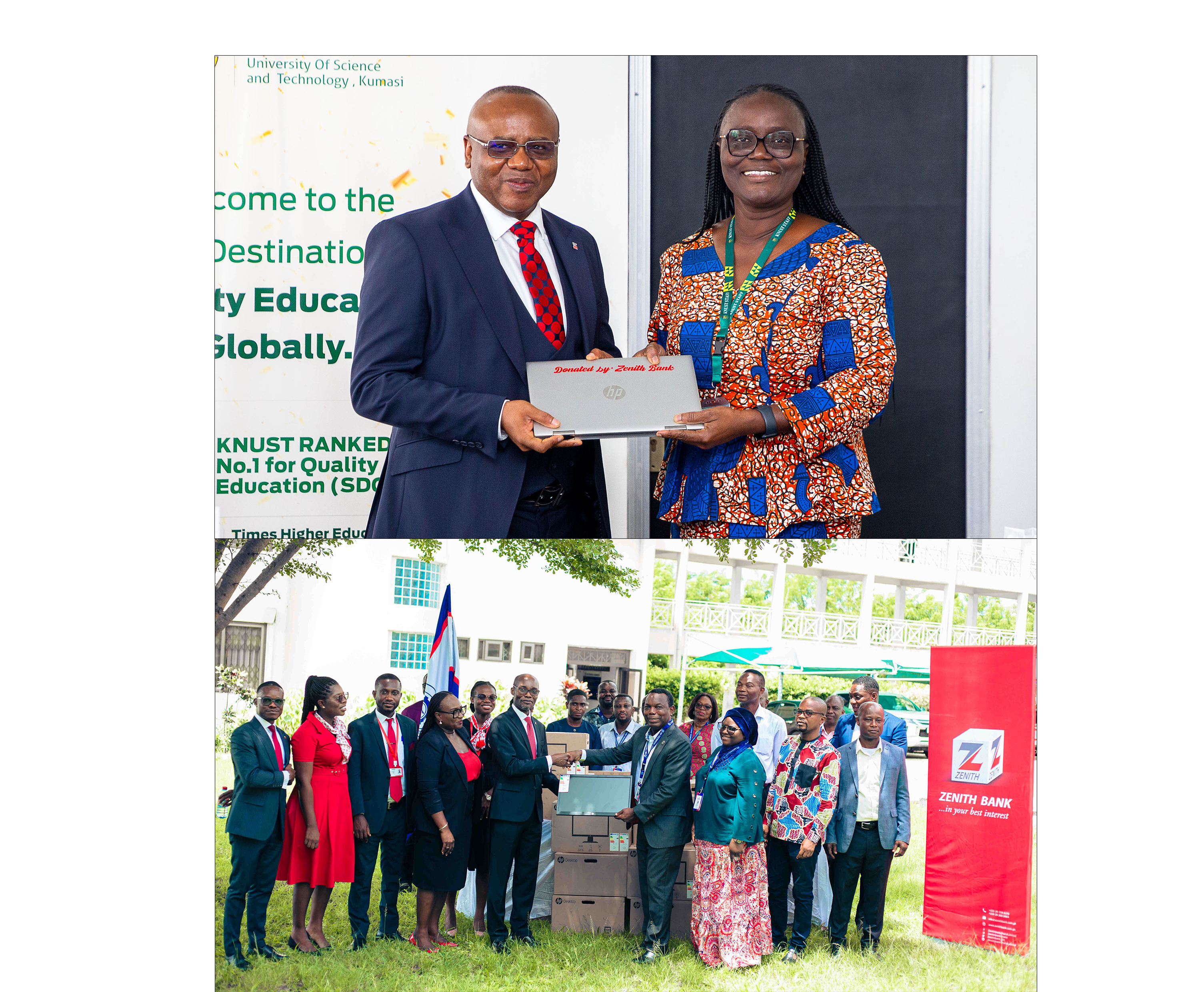 ZENITH BANK GHANA DONATES LAPTOPS AND COMPUTERS TO KNUST AND HO TECHNICAL UNIVERSITY