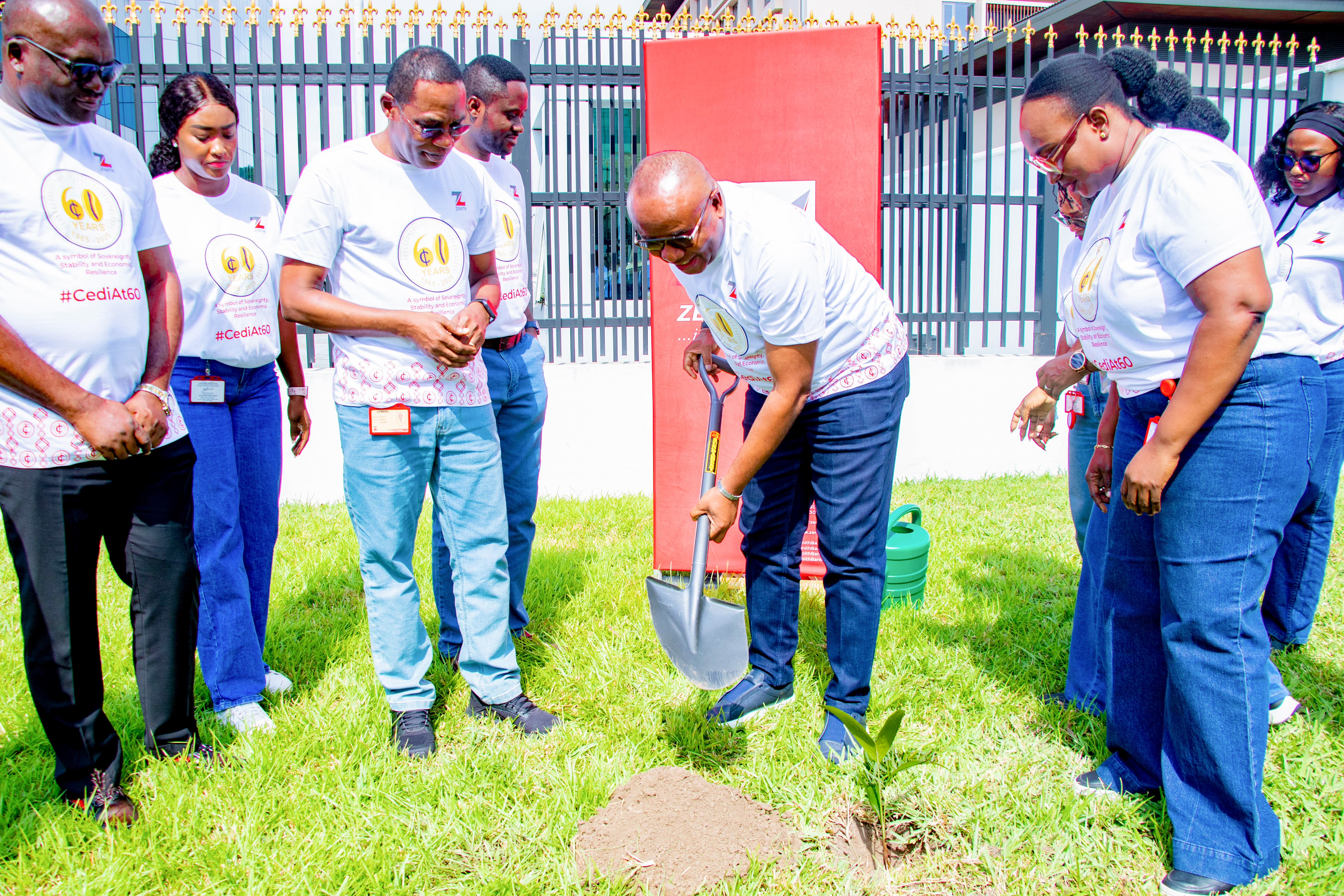 Driving Sustainability: Zenith Bank Joins Bank of Ghana for Cedi @ 60 Tree Planting Exercise